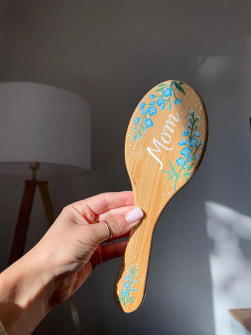Mother’s Day Design Adult Size Painted Hairbrush - Bridesmaid Proposal Gift - Best Friend Gift - Mother’s Day Gift