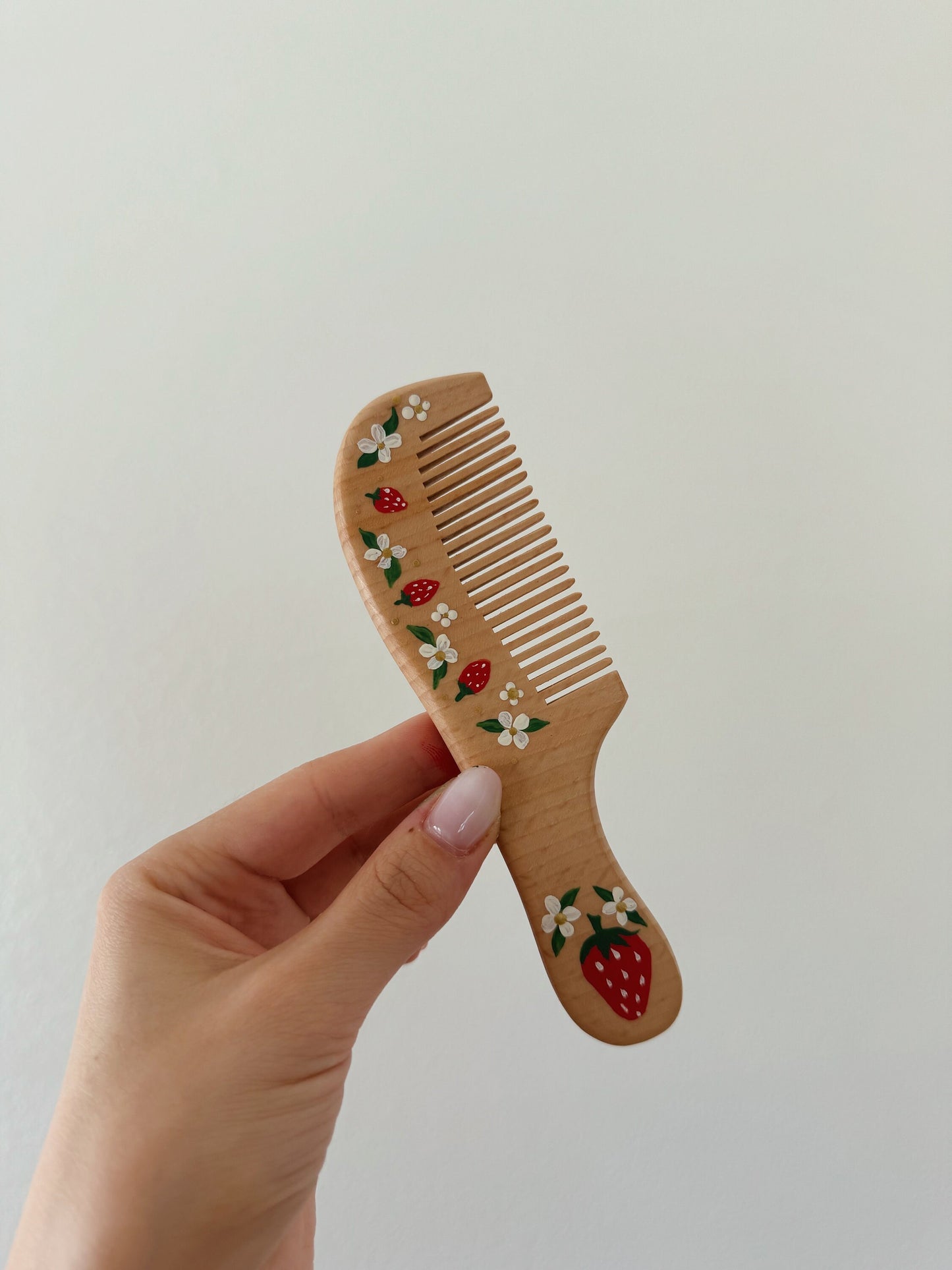 Nameless Baby Hairbrush + Comb, Hand-Painted