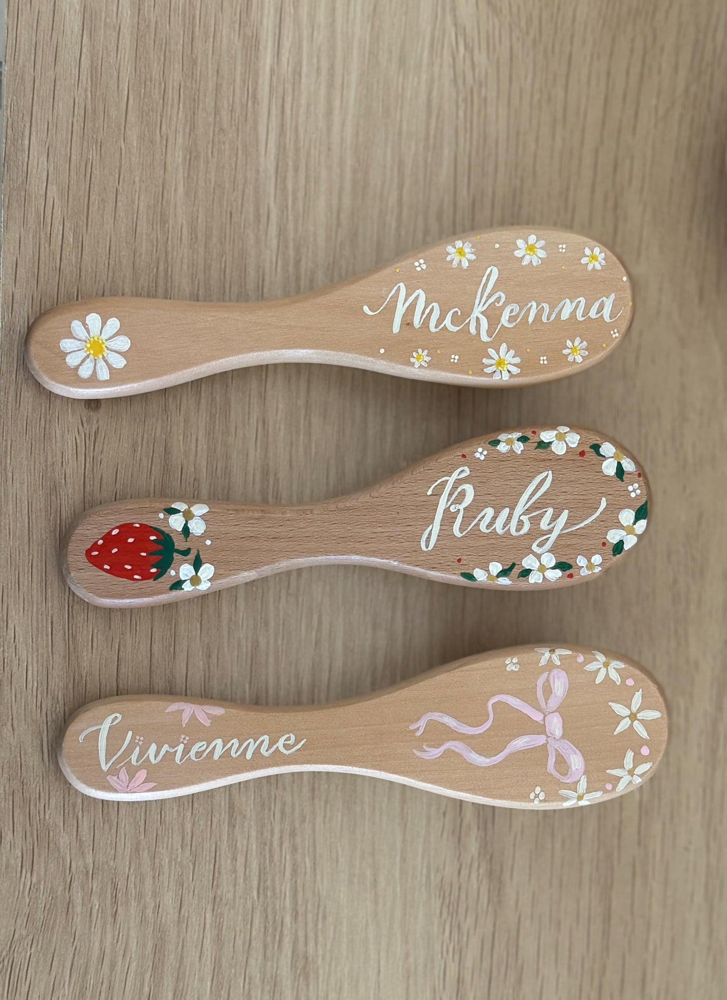 Painted Baby Hairbrush - custom painted name & design - keepsake, welcome Baby Gift, nursery decor