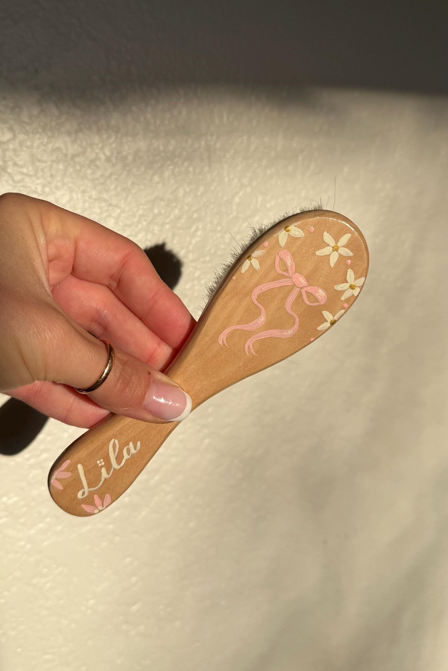 Painted Baby Hairbrush - custom painted name & design - keepsake, welcome Baby Gift, nursery decor